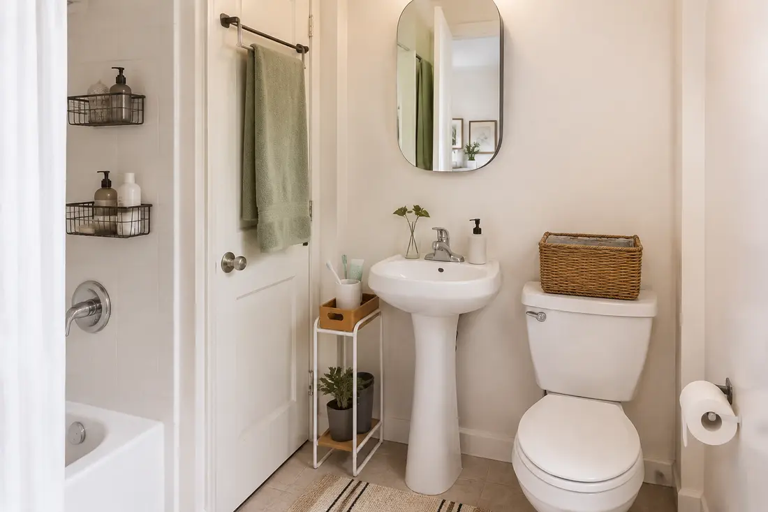 Small Bathroom With No Storage or Counter Space: 15 Practical Fixes